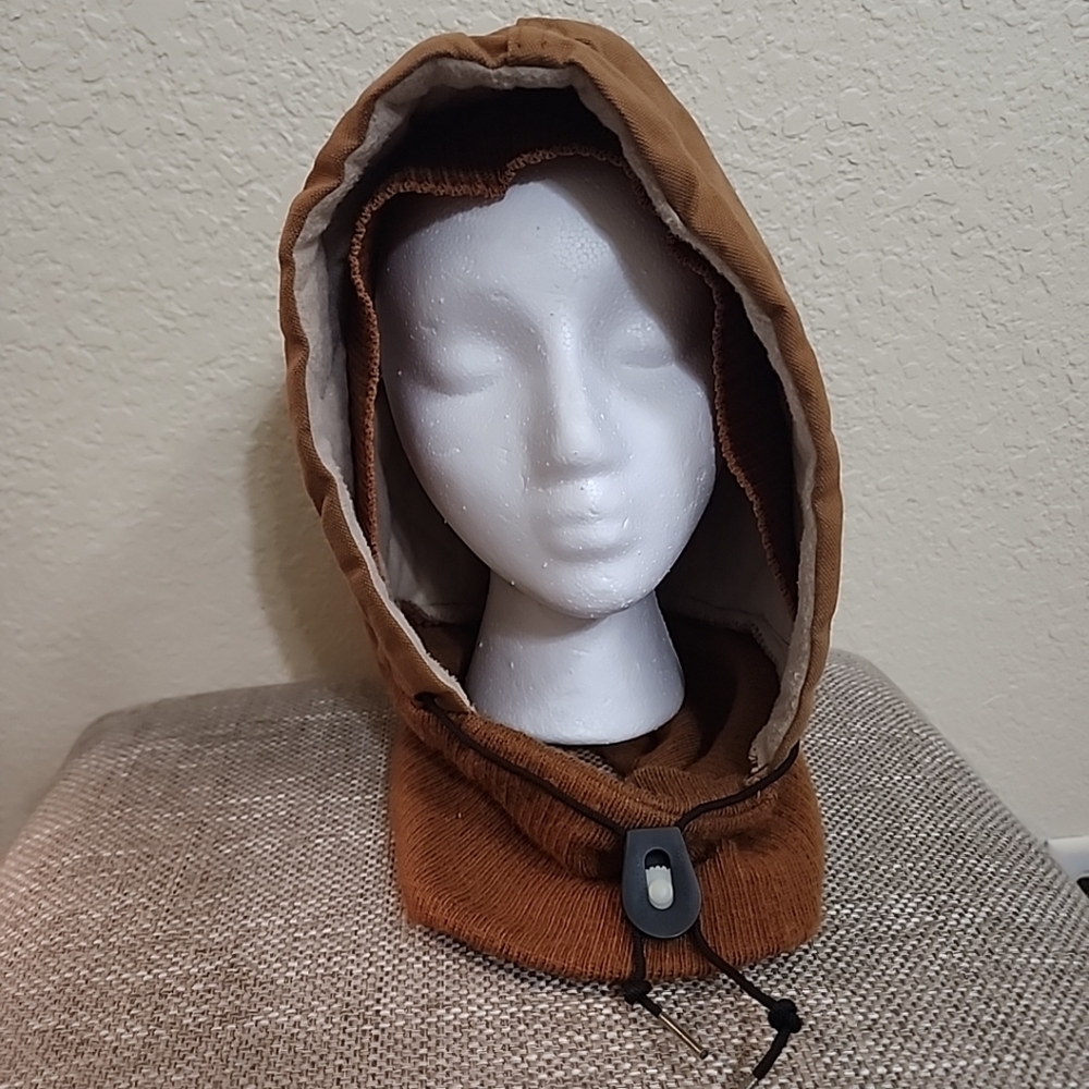 Walls Blizzard Pruf Insulated Hood Men's Brown Canvas Winter Hat Cap USA